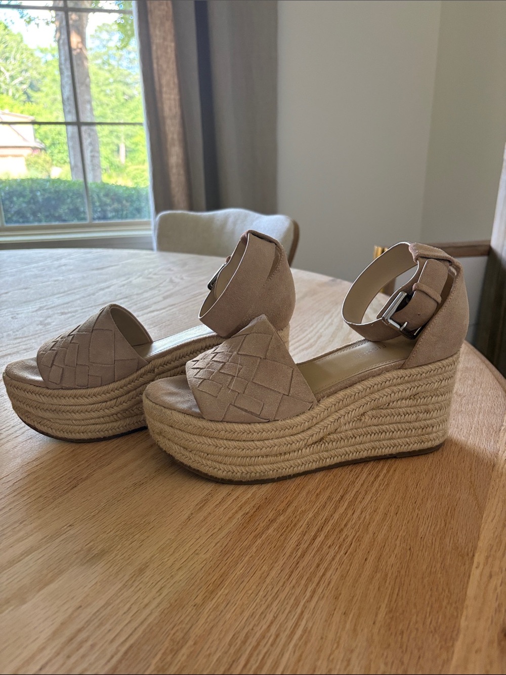 Neutral Marc Fisher Espadrille Wedges